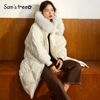 Samstree White Plaid Warmness Fur Collar Women Down Coats 2019 Winter Hooded Pure Elastic Waist Female Parka Snows Outwear
Samstree White Plaid Warmness Fur Collar Women Down Coats 2019 Winter Hooded Pure Elastic Waist Female Parka Snows Outwear