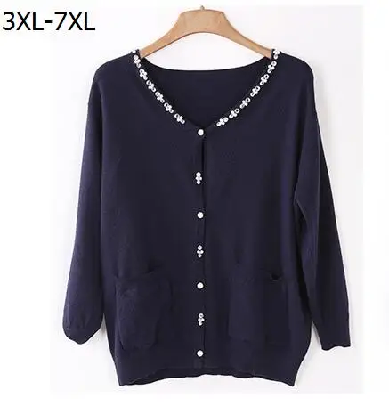 New 2019 Spring Autumn Winter Women Fashion Elastic beading Cardigans Sweater Knitwear Plus Size 3XL 4XL 5XL 6XL 7XL
New 2019 Spring Autumn Winter Women Fashion Elastic beading Cardigans Sweater Knitwear Plus Size 3XL 4XL 5XL 6XL 7XL