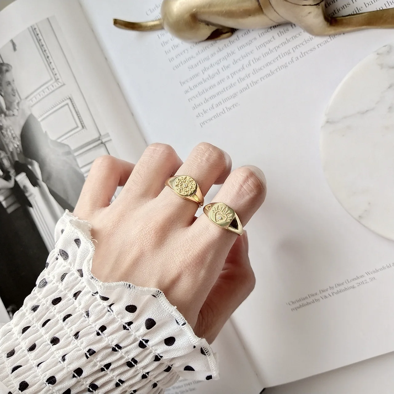 CHOZON 925 sterling silver Retro pattern open rings gold round square abstract pattern rings for women original jewelry charms
CHOZON 925 sterling silver Retro pattern open rings gold round square abstract pattern rings for women original jewelry charms
