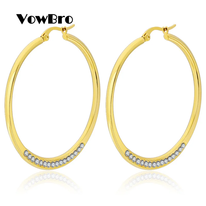 VowBro Gold Silver color Women Gift Sale Fashion Jewelry Stainless Steel Wives Round Fancy Hoop Earrings
VowBro Gold Silver color Women Gift Sale Fashion Jewelry Stainless Steel Wives Round Fancy Hoop Earrings