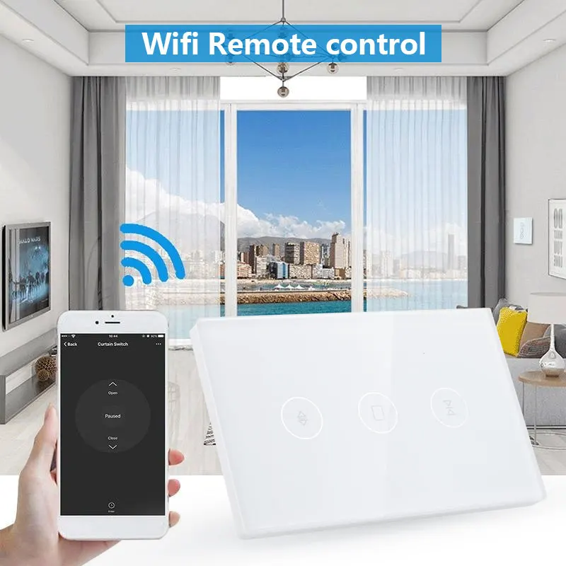 Wireless WiFi Wifi Electrical Blinds Switch 120 Type Timing Wifi Curtain Roller Switch Smart Home Phone APP Wifi Curtain Switch
Wireless WiFi Wifi Electrical Blinds Switch 120 Type Timing Wifi Curtain Roller Switch Smart Home Phone APP Wifi Curtain Switch