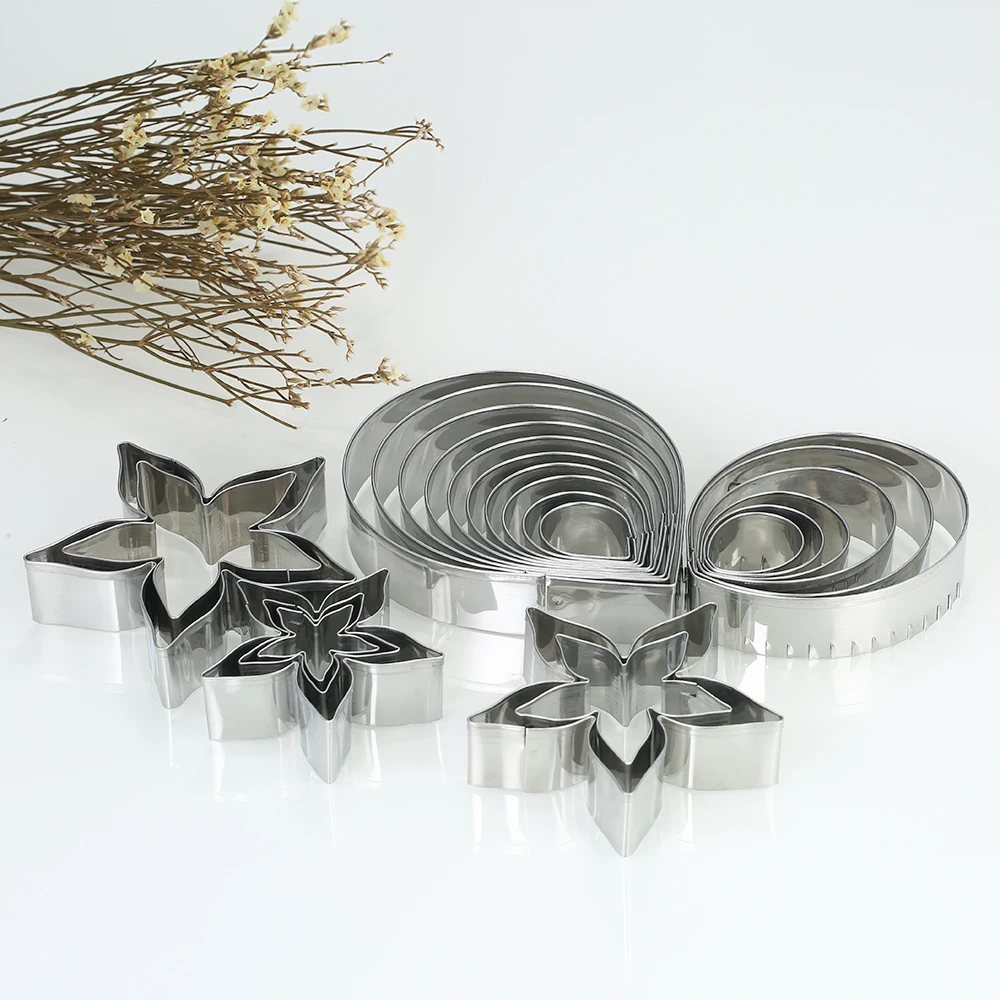 23pcs Stainless Steel Cookie Cutters Set Rose Petal & Leaf & Calyx Biscuit Cutters Cookie Mold Fondant Cake Decorating Tool
23pcs Stainless Steel Cookie Cutters Set Rose Petal & Leaf & Calyx Biscuit Cutters Cookie Mold Fondant Cake Decorating Tool