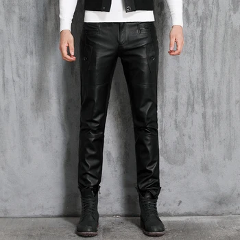 Genuine leather pants men's new motorcycle sheep skin Slim motorcycle leather pants men's leather feet pants windproof warm !
Genuine leather pants men's new motorcycle sheep skin Slim motorcycle leather pants men's leather feet pants windproof warm !