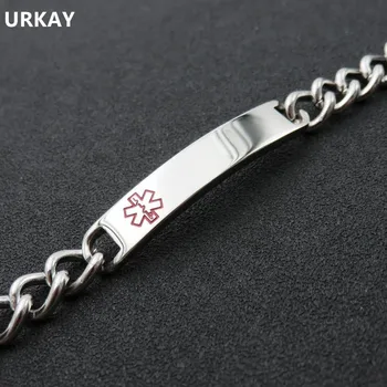 URKAY 8mm Medical Alert ID Bracelets Stainless Steel ID Bracelet For Man Woman Fashion Gift DIY Logo Jewelry
URKAY 8mm Medical Alert ID Bracelets Stainless Steel ID Bracelet For Man Woman Fashion Gift DIY Logo Jewelry