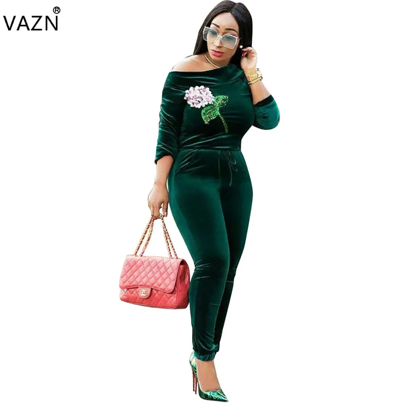 VAZN fashion 2018 Hot Sexy solid full jumpsuits women slash-neck full sleeve skinny jumpsuits ladies velvet jumpsuits BN9128
VAZN fashion 2018 Hot Sexy solid full jumpsuits women slash-neck full sleeve skinny jumpsuits ladies velvet jumpsuits BN9128