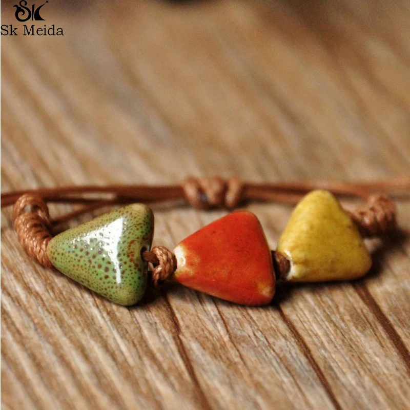 Ethnic Bracelet Handmade Braided Bracelet Unisex Geometric Ceramic Jewelry Adjustable Bracelet For Man & Women E-80
Ethnic Bracelet Handmade Braided Bracelet Unisex Geometric Ceramic Jewelry Adjustable Bracelet For Man & Women E-80