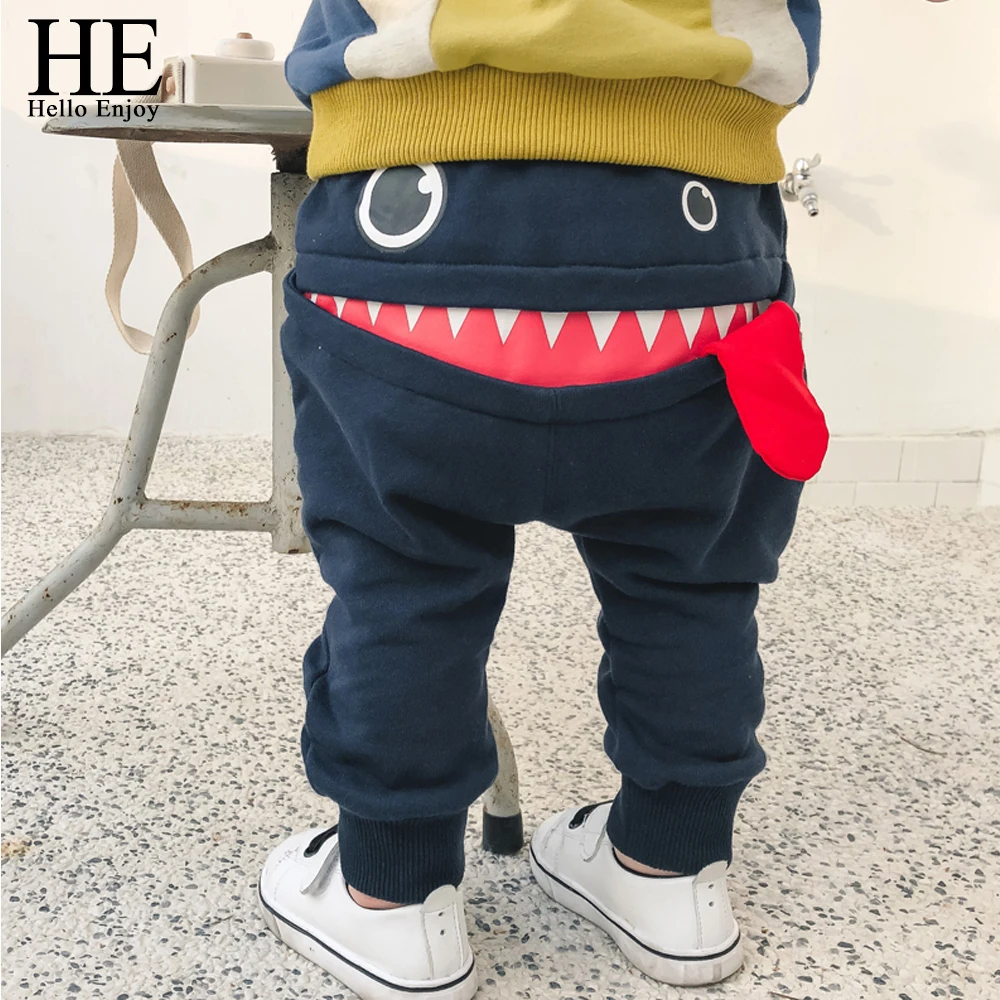 HE Hello Enjoy/штаны для маленьких мальчиков новые хлопковые шаровары с мультяшным