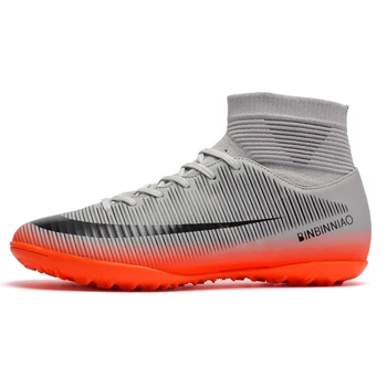 Turf Indoor Men Soccer Shoes Kids Boys Cleats Football Boots High Ankle Sport Sneakers Size 35-44 scarpe da calcio
Turf Indoor Men Soccer Shoes Kids Boys Cleats Football Boots High Ankle Sport Sneakers Size 35-44 scarpe da calcio