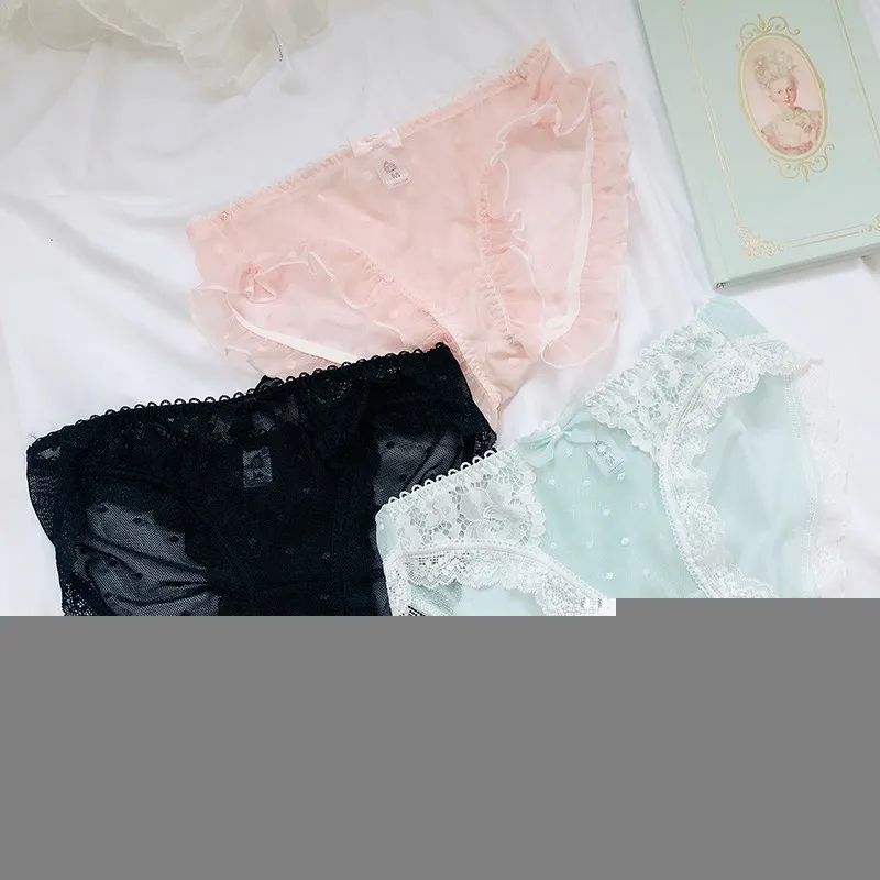 Fashion 2019 Lovely Cute Lolita Kawaii Polka Dot Print Sexy Lace Panties Cotton Ruffle Mesh Crotch Breifs
Fashion 2019 Lovely Cute Lolita Kawaii Polka Dot Print Sexy Lace Panties Cotton Ruffle Mesh Crotch Breifs