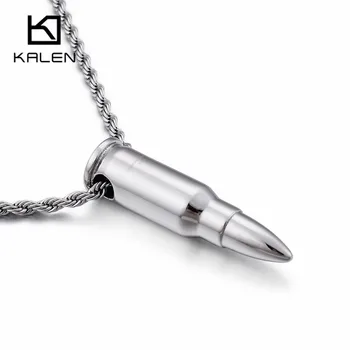 KALEN Fashion Bullet Shaped Pendant Necklace For Men High Polished Stainless Steel 50CM 55CM 60CM Chain Necklace Jewelry
KALEN Fashion Bullet Shaped Pendant Necklace For Men High Polished Stainless Steel 50CM 55CM 60CM Chain Necklace Jewelry