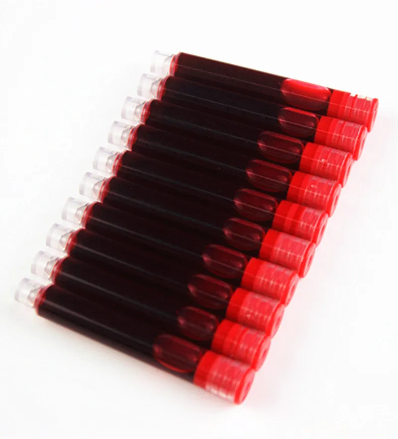 Wholesale Price 10pcs Red Blue Ink Cartridge Refill Fountain Pen caliber 3mm Universal Typ Other brands are also suitable
Wholesale Price 10pcs Red Blue Ink Cartridge Refill Fountain Pen caliber 3mm Universal Typ Other brands are also suitable