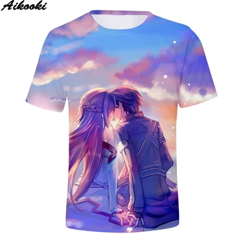 2019 New Sword Art Online Print t-shirt Men And Women summer personality Loose Short Sleeve T-shirt Couple Leisure Tops
2019 New Sword Art Online Print t-shirt Men And Women summer personality Loose Short Sleeve T-shirt Couple Leisure Tops