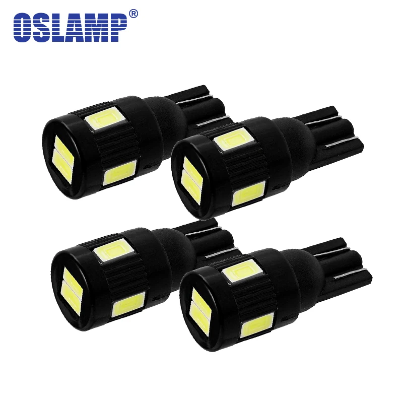 Oslamp 4pcs/Pack T10 6 SMD 5630 Led Car Light Bulbs T10/W5W/194/168 Led White Light Turn Signal Lights Backup Reverse Light 12v
Oslamp 4pcs/Pack T10 6 SMD 5630 Led Car Light Bulbs T10/W5W/194/168 Led White Light Turn Signal Lights Backup Reverse Light 12v