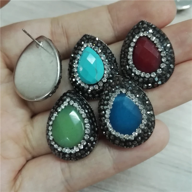 trendy simple design water drop blue green red stone charms pave small black white rhinestone pearl stud earrings for women
trendy simple design water drop blue green red stone charms pave small black white rhinestone pearl stud earrings for women