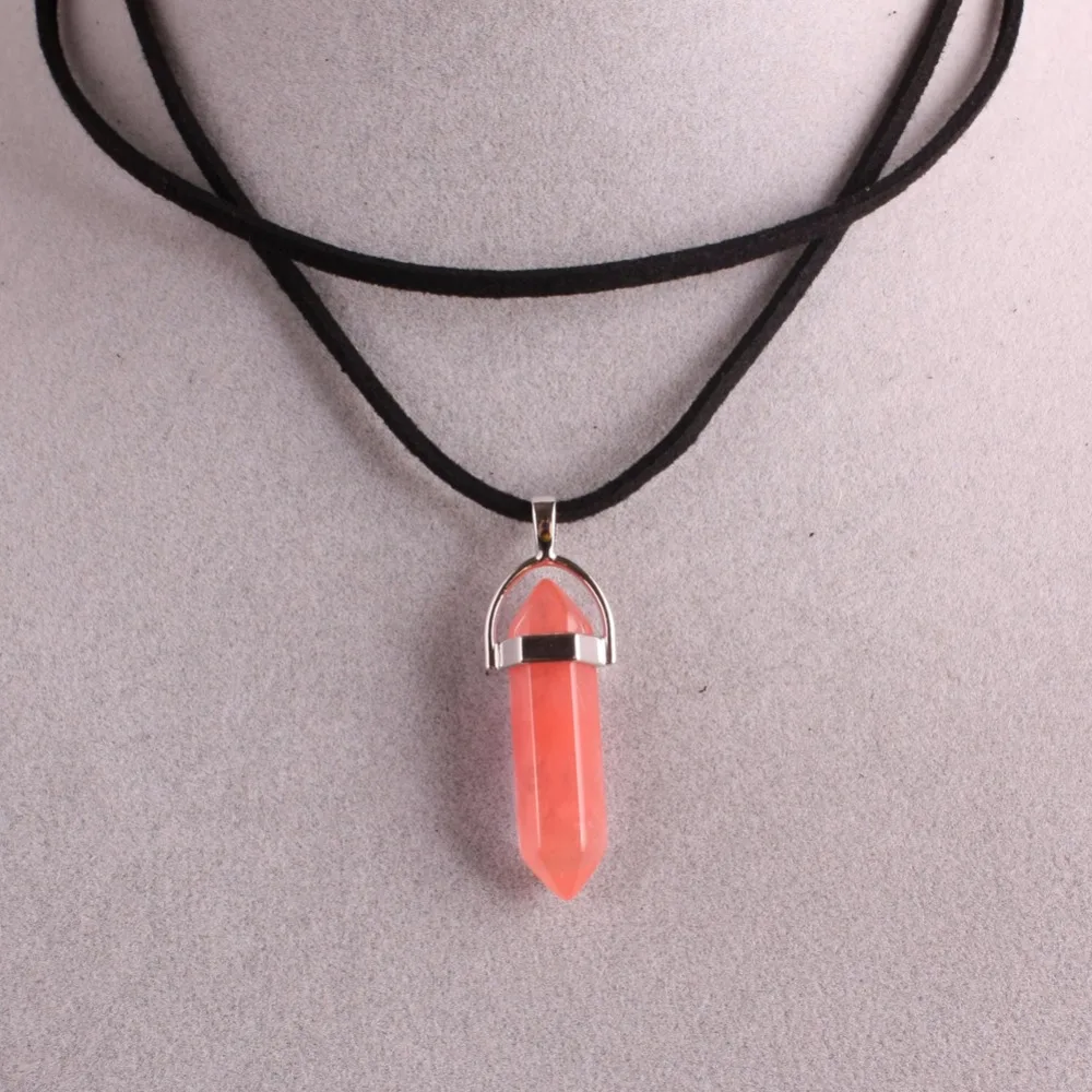 Druzy Hexagonal Column Natural Crystal Tiger Eye opal Bullet Double layer amethyste Stone Leather Chains Necklace For Women
Druzy Hexagonal Column Natural Crystal Tiger Eye opal Bullet Double layer amethyste Stone Leather Chains Necklace For Women