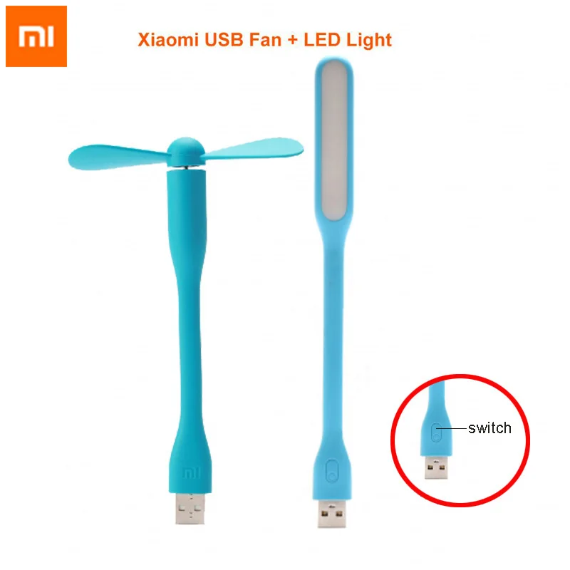 Оригинальный светодиодный USB светильник Xiaomi Mi улучшенная версия + вентилятор