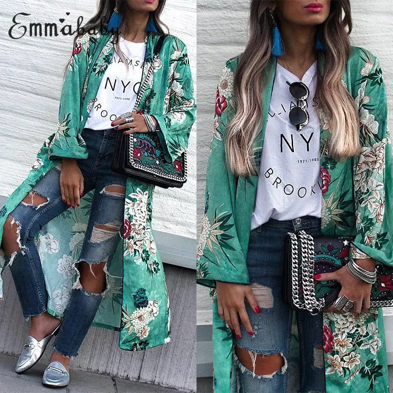 Fashion Casual Women Ladies Blouses Vintage Floral Loose Shawl Long Kimono Cardigan Boho Tops Blouse Green
Fashion Casual Women Ladies Blouses Vintage Floral Loose Shawl Long Kimono Cardigan Boho Tops Blouse Green