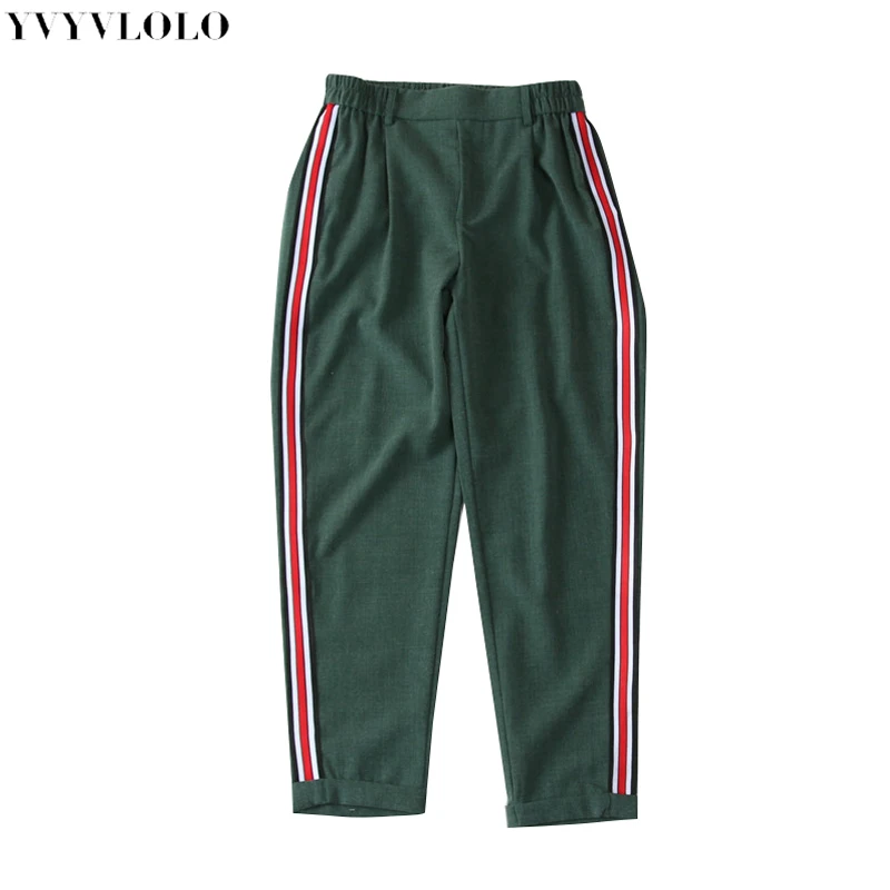 YVYVLOLO Women Side Stripe High Waist Harem Pants 2018 New Elastic Casual Pants Female Workout Green Sweatpants Pants Trousers
YVYVLOLO Women Side Stripe High Waist Harem Pants 2018 New Elastic Casual Pants Female Workout Green Sweatpants Pants Trousers