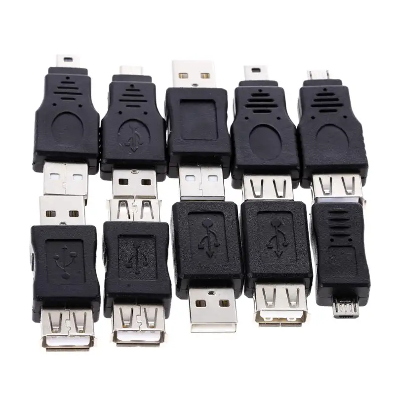 10pcs OTG 5pin F/M Changer Adapter Converter USB Male to Female Micro USB Adapter Connector Usb Gadget
10pcs OTG 5pin F/M Changer Adapter Converter USB Male to Female Micro USB Adapter Connector Usb Gadget