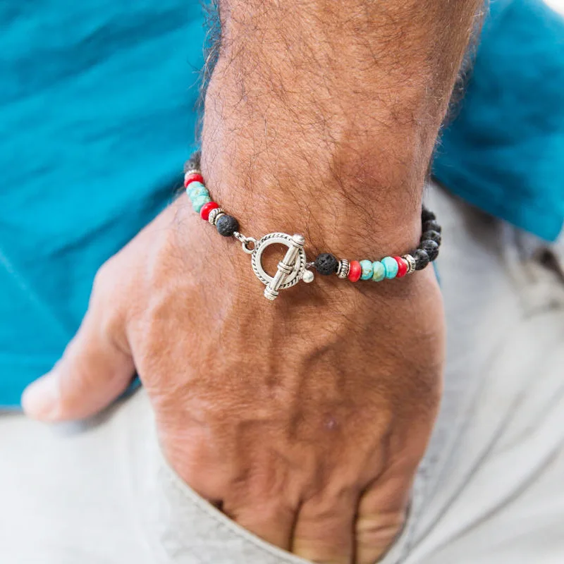 Antique Natural Stone Beads Lava Bracelet Charm Handmade OT Hook Mens Braclet For Men Wristband Jewelry Gift Homme Bileklik
Antique Natural Stone Beads Lava Bracelet Charm Handmade OT Hook Mens Braclet For Men Wristband Jewelry Gift Homme Bileklik