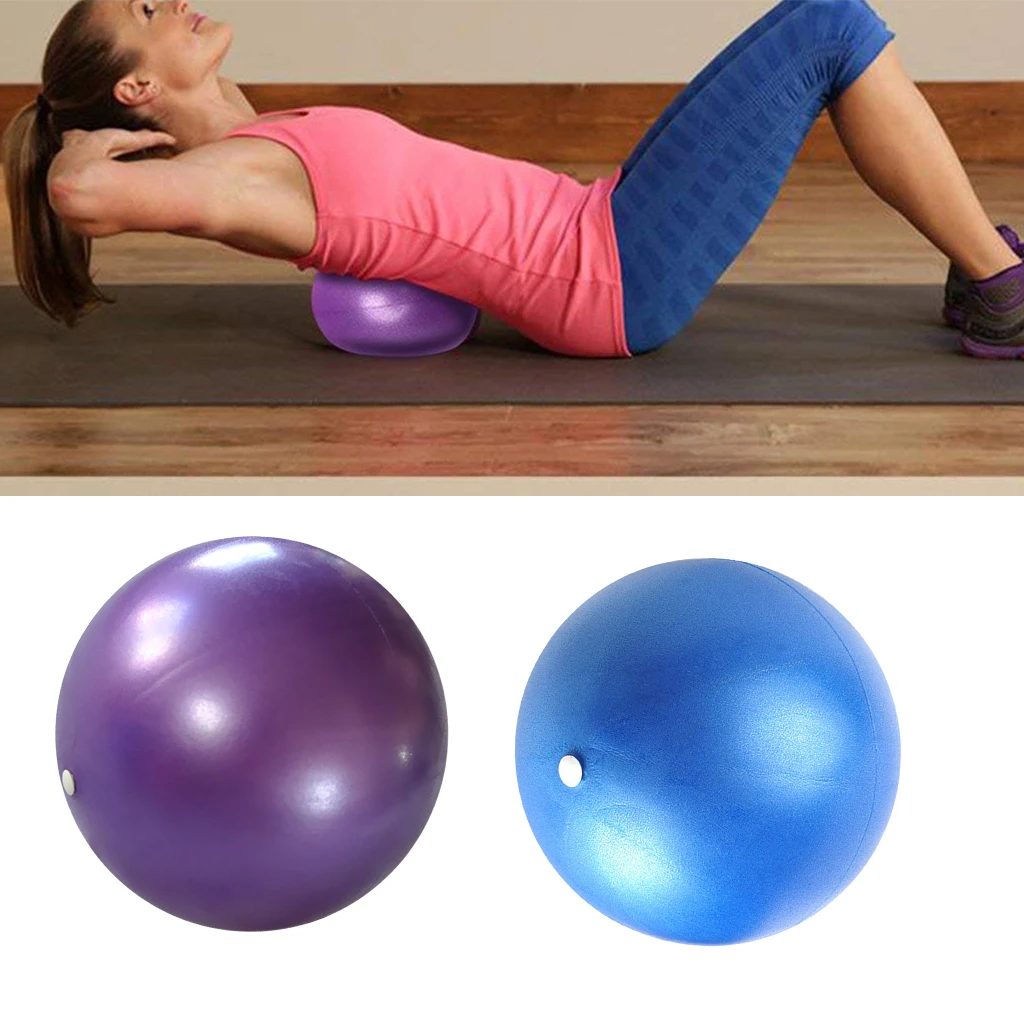 2Pcs Heavy Duty 25cm / 9.84 inch PVC Fitness Yoga Ball Smooth Balancing Training Gym Workout Equipment Sports for Body Building