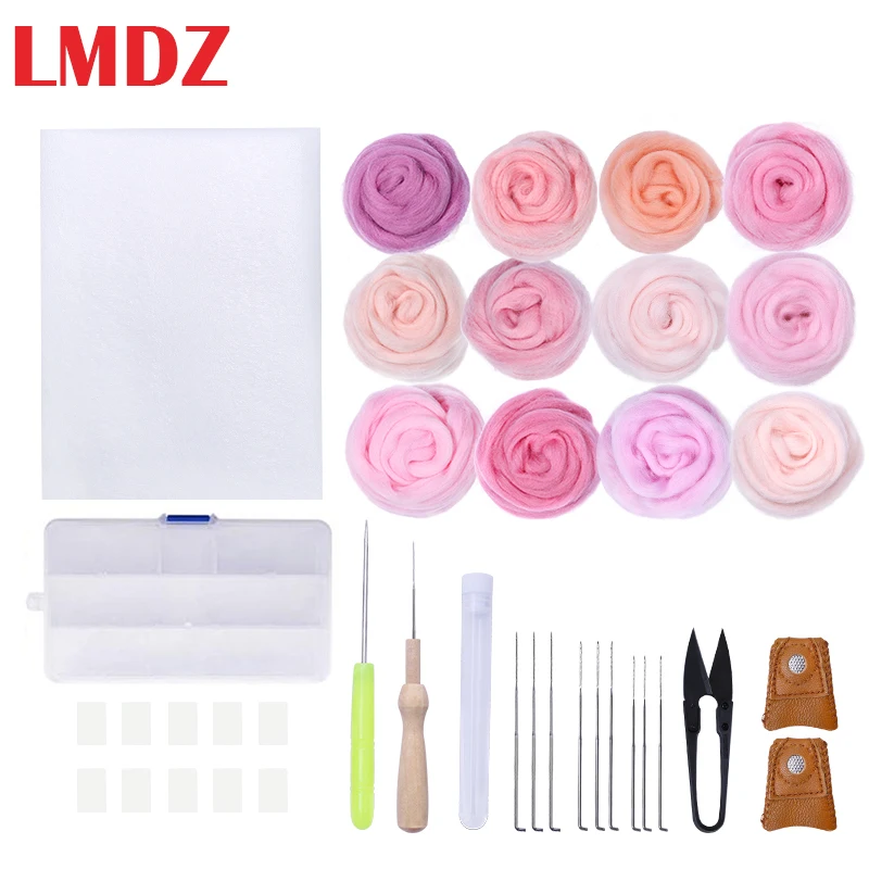 LMDZ Craft Needle Felting Kit 12 Pink Colors Needle Felting Wool Set Starter Kit Wool Felt Tools Wool Fibre Hand Spinning DIY
LMDZ Craft Needle Felting Kit 12 Pink Colors Needle Felting Wool Set Starter Kit Wool Felt Tools Wool Fibre Hand Spinning DIY