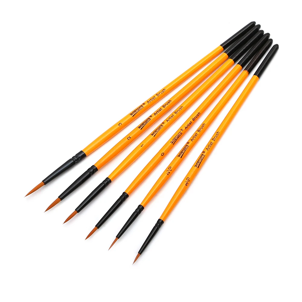 6PCS Miniature Detail Paint Brush Set Finest Quality Soft BrushesPen For Acrylic Watercolor Oil Drawing Model Airplane Kits Nail
6PCS Miniature Detail Paint Brush Set Finest Quality Soft BrushesPen For Acrylic Watercolor Oil Drawing Model Airplane Kits Nail