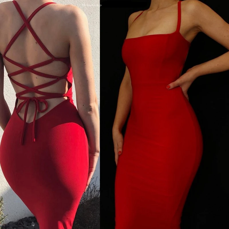 Special promotions 2019 new sling tight red black beige back cross bandage dress halter cross bra with hip dress wholesale
Special promotions 2019 new sling tight red black beige back cross bandage dress halter cross bra with hip dress wholesale