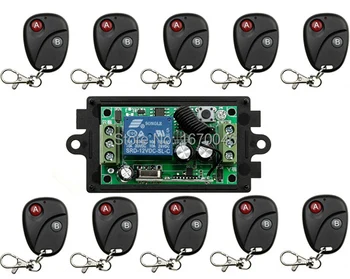 New DC12V 1CH 1Channe RF wireless remote control switch System, 10X Transmitter + 1 X Receiver, light /lamp/ window/Garage Doors
New DC12V 1CH 1Channe RF wireless remote control switch System, 10X Transmitter + 1 X Receiver, light /lamp/ window/Garage Doors