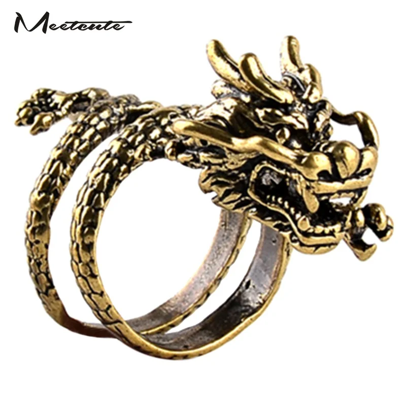 Meetcute Steampunk Fashion Antique Copper Alloy Dragon Shape Opening Rings for Male Cool Gothic Animal Jewelry
Meetcute Steampunk Fashion Antique Copper Alloy Dragon Shape Opening Rings for Male Cool Gothic Animal Jewelry