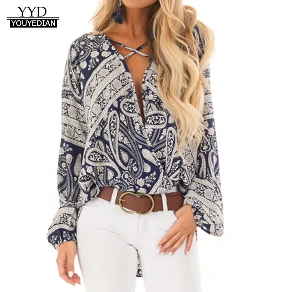 Autumn Clothes Womens V-Neck Long Sleeve Chiffon Print Fashion Blouse Shirt Tops Women Fashion Blouses blusas mujer de moda 2019
Autumn Clothes Womens V-Neck Long Sleeve Chiffon Print Fashion Blouse Shirt Tops Women Fashion Blouses blusas mujer de moda 2019