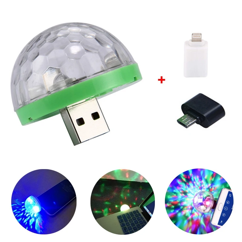USB фонарь для дискотеки Adeeing светодиодный вечеринки портативный хрустальный