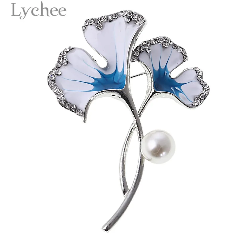 Lychee Trendy Alloy Crystal Flabellate Leaf Enamel Brooch Female Imitation Pearl Rhinestone White Women Brooch Jewelry
Lychee Trendy Alloy Crystal Flabellate Leaf Enamel Brooch Female Imitation Pearl Rhinestone White Women Brooch Jewelry