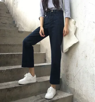 Autumn New Women Denim Loose Pants High Waist Harajuku Streetwear Casual Jeans Pocket Ankle-length Wide Leg Trousers
Autumn New Women Denim Loose Pants High Waist Harajuku Streetwear Casual Jeans Pocket Ankle-length Wide Leg Trousers