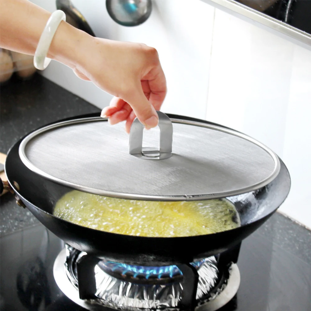 1PCS 25 / 29 / 33cm Stainless Steel Splash Screen Cover Silver Frying Pan Cover Cooking Tool Kitchen Accessories
1PCS 25 / 29 / 33cm Stainless Steel Splash Screen Cover Silver Frying Pan Cover Cooking Tool Kitchen Accessories