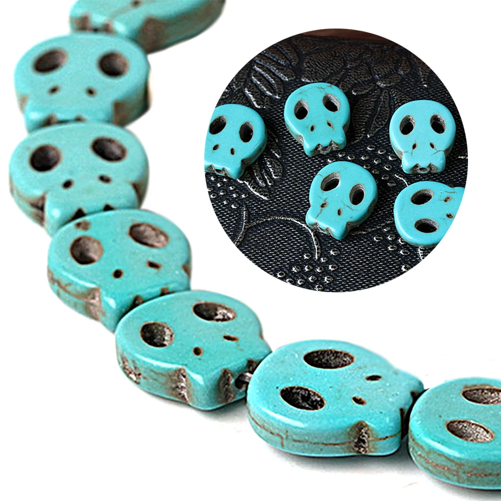 Blue Turquoise Gemstone Spacer Loose String of Beads Charm Findings Strand | Украшения и аксессуары