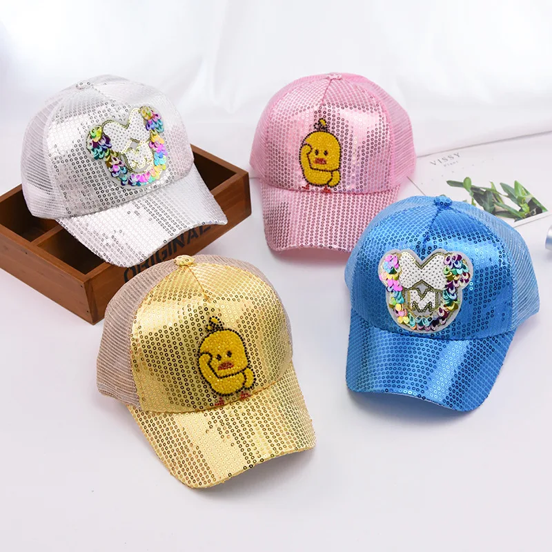 Summer children's sequins baseball cap baby boy breathable sun hat Child adjustable cartoon little yellow duck sunhat snapback
Summer children's sequins baseball cap baby boy breathable sun hat Child adjustable cartoon little yellow duck sunhat snapback
