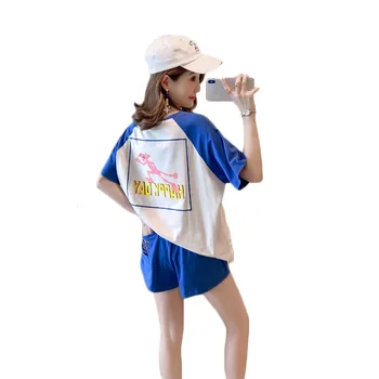 2019 Hot New Casual Sport Suit Women Summer Shorts Set Short Sleeve tshirt Print Letter Loose Cotton 2 Piece Tracksuit Girl f664
2019 Hot New Casual Sport Suit Women Summer Shorts Set Short Sleeve tshirt Print Letter Loose Cotton 2 Piece Tracksuit Girl f664