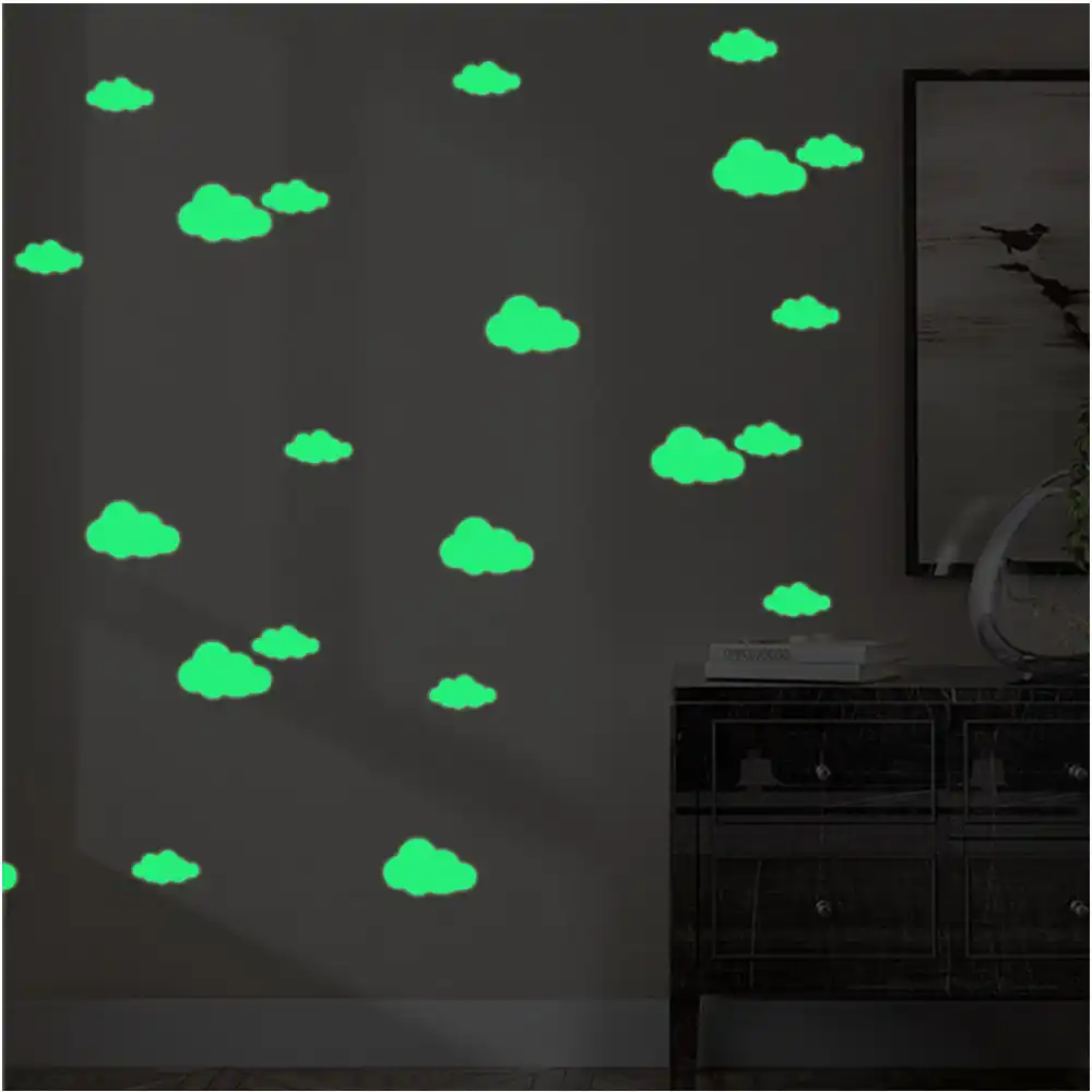 Fluorescent Cloud Stickers Glow In The Dark Stickers Cartoon