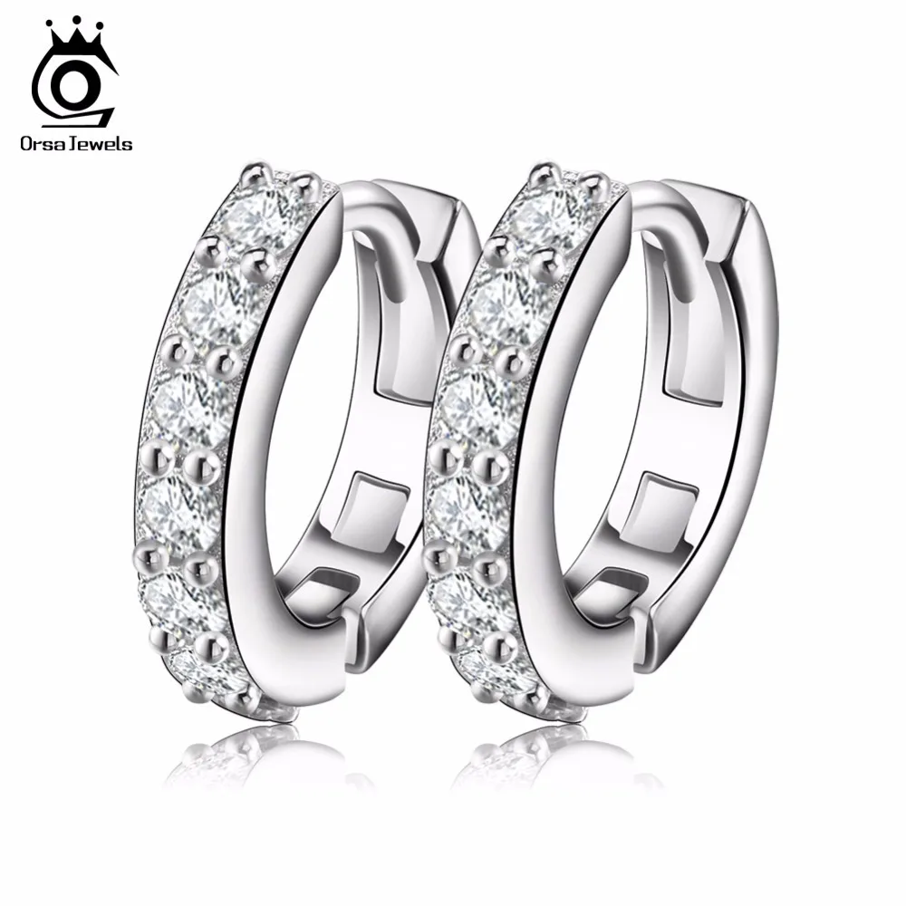 Orsa Jewels 2019 Fashion Small Circle Earrings with Shiny AAA Austrian Cubic Zirconia Silver Color Hoop Earrings for Women OE32
Orsa Jewels 2019 Fashion Small Circle Earrings with Shiny AAA Austrian Cubic Zirconia Silver Color Hoop Earrings for Women OE32