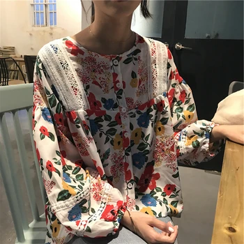 Bohemian Women Tops Spliced Lace Women's Blouse Puff Sleeve Camisa Feminina Elegant Blusas Feminina Ver O 2018 Clothes For Women
Bohemian Women Tops Spliced Lace Women's Blouse Puff Sleeve Camisa Feminina Elegant Blusas Feminina Ver O 2018 Clothes For Women