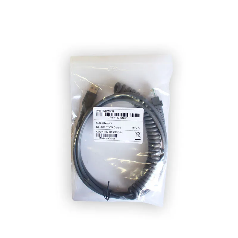 New 3M USB Coiled Cable For Datalogic D100 GD4130 QD2130 GD4430 QW2120 QD2100 Barcode Scanners
New 3M USB Coiled Cable For Datalogic D100 GD4130 QD2130 GD4430 QW2120 QD2100 Barcode Scanners