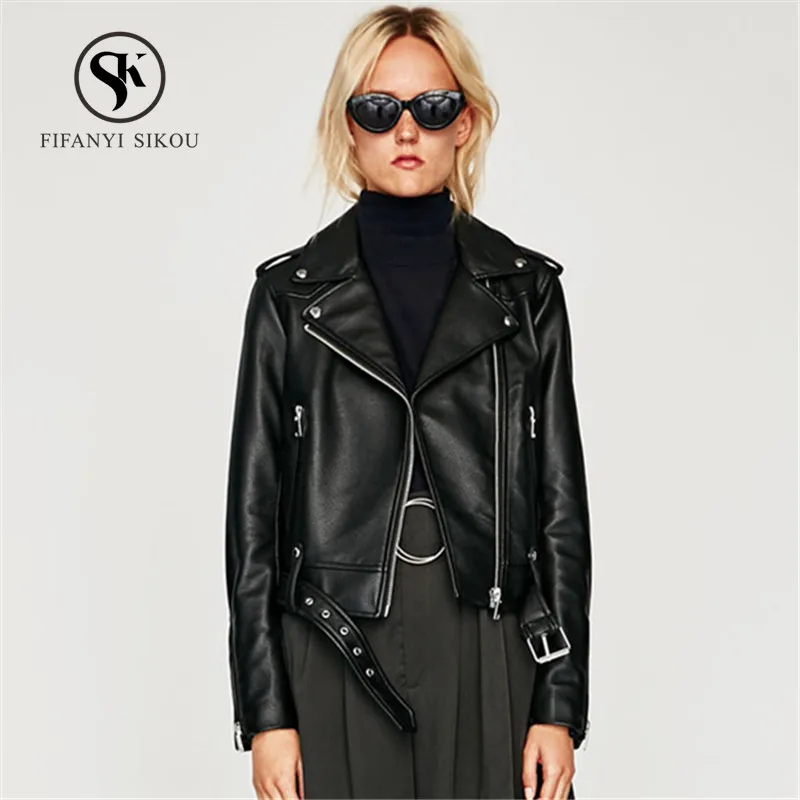 Fashion Pu Leather jacket Women 2019 Spring Loose Black Motorcycle Coat Short Faux Leather Biker Jacket Female Soft Jackets Tide
Fashion Pu Leather jacket Women 2019 Spring Loose Black Motorcycle Coat Short Faux Leather Biker Jacket Female Soft Jackets Tide