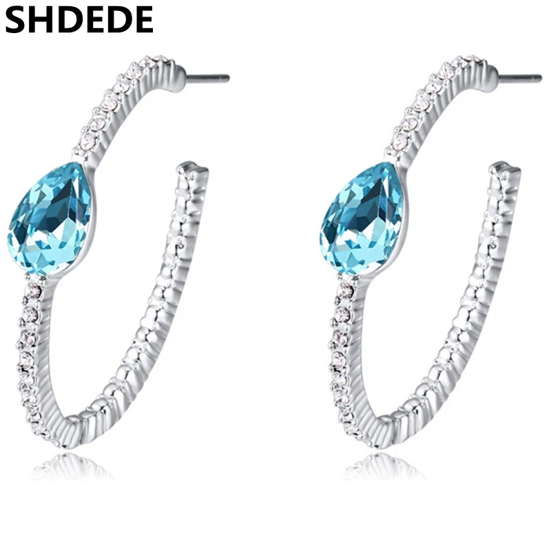 SHDEDE Vintage Fashion Jewelry For Women Crystal from Swarovski Hoop Earrings Accessories Female Birthday Gift -21691
SHDEDE Vintage Fashion Jewelry For Women Crystal from Swarovski Hoop Earrings Accessories Female Birthday Gift -21691