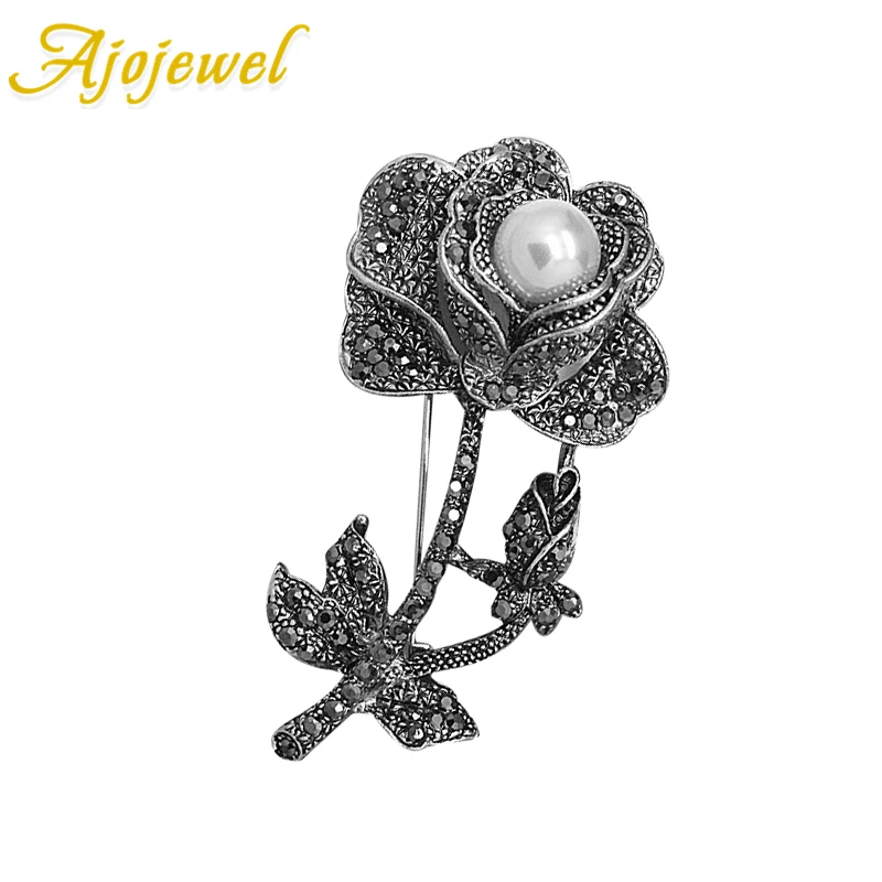 Ajojewel Elegant Rhinestone Black Flower Simulated Pearl Brooch Vintage Jewelry Women Coat Accessories Pin Brooch Shawl Buckle
Ajojewel Elegant Rhinestone Black Flower Simulated Pearl Brooch Vintage Jewelry Women Coat Accessories Pin Brooch Shawl Buckle