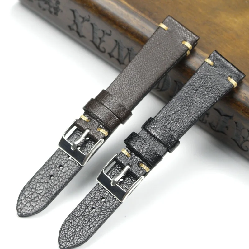 TOTOY Black brown goatskin strap 20mm*16mm for Rolex water ghost leather strap Universal strap 20mm men's watch accessories
TOTOY Black brown goatskin strap 20mm*16mm for Rolex water ghost leather strap Universal strap 20mm men's watch accessories