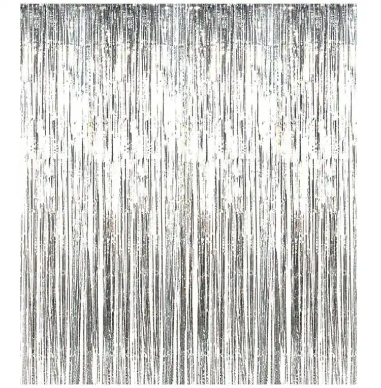 FENGRISE 1x2 Meters Gold Foil Fringe Tinsel Curtain Tassel Garlands Wedding Photography Backdrop Birthday Party Decoration 12