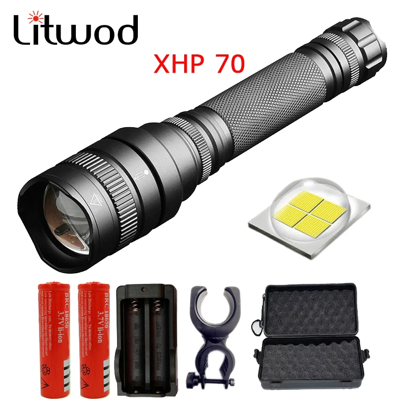 Litwod Z201515 CREE XHP70 32000lm High Powerful Tactical LED Flashlight torch Telescopic Zoom Lantern power by 18650 battery
Litwod Z201515 CREE XHP70 32000lm High Powerful Tactical LED Flashlight torch Telescopic Zoom Lantern power by 18650 battery