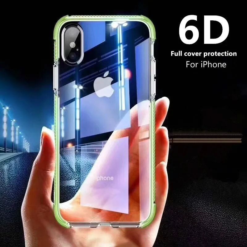 Fashion candy Dual Layers Shockproof Clear Case For iPhone X XR XS MAX 10 7 8 6s 6 Plus 6D Gasbag Full body silicon Soft Cover
Fashion candy Dual Layers Shockproof Clear Case For iPhone X XR XS MAX 10 7 8 6s 6 Plus 6D Gasbag Full body silicon Soft Cover
