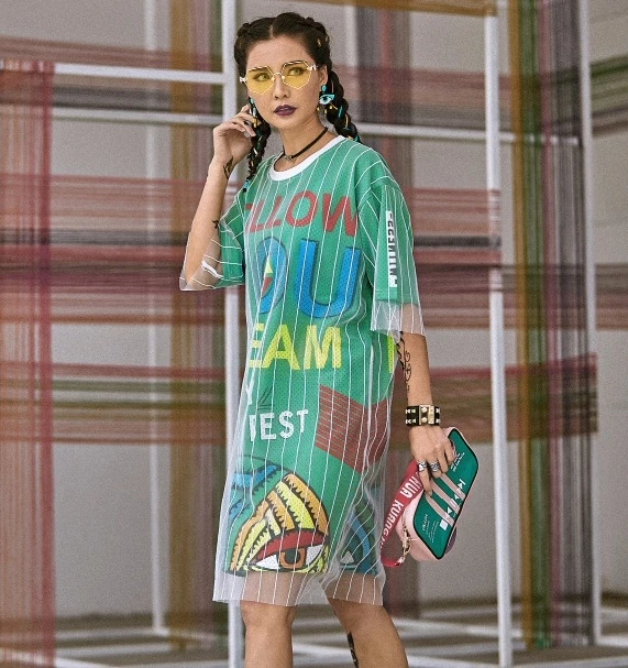 New 2019 Summer Women Dresses Mesh Two Fake Gauze Oversize Long T Shirts Dress FOLLOW YOU DREAM Streetwear
New 2019 Summer Women Dresses Mesh Two Fake Gauze Oversize Long T Shirts Dress FOLLOW YOU DREAM Streetwear